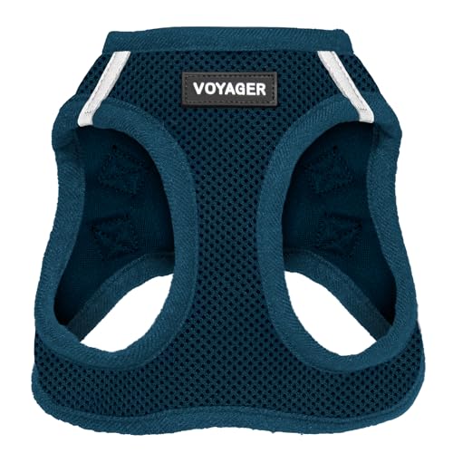 Voyager Step-In Air-Hundegeschirr – Allwetter-Mesh-Weste für kleine und mittelgroße Hunde und Katzen von Best Pet Supplies – Geschirr (Blau), Größe S (Brustumfang: 36,8–40,6 cm) von Best Pet Supplies