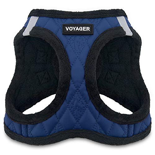 Best Pet Supplies Voyager Step-In Plüsch Hundegeschirr - Weicher Plüsch Step In Vest Geschirr für kleine und mittelgroÃŸe Hunde Königsblau Kunstleder, S (Brustumfang: 36,8-40,6 cm) von Best Pet Supplies