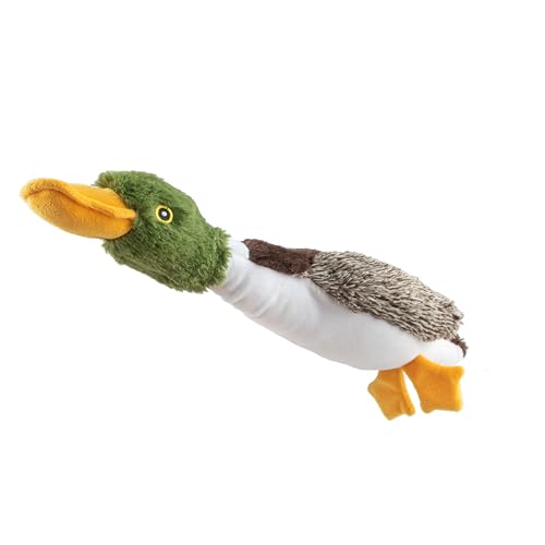 Best Pet Supplies Interaktives Mallard Mates Hundespielzeug mit knisternder und quietschender Bereicherung für kleine und mittelgroße Rassen, Welpen oder Hunde, niedlich und plüschig – Stockente von Best Pet Supplies