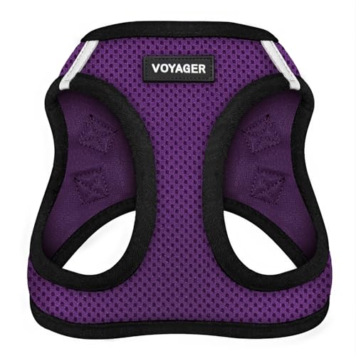 Best Pet Supplies Voyager Step-In Air Hundegeschirr – Allwetter-Mesh-Geschirr für kleine und mittelgroße Hunde – Violette Basis, Größe XS von Best Pet Supplies