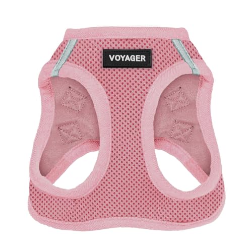 Best Pet Supplies Voyager Step-In Air Hundegeschirr – Allwetter-Netzgewebe für kleine und mittelgroße Hunde – Geschirr (Rosa), Größe M von Best Pet Supplies