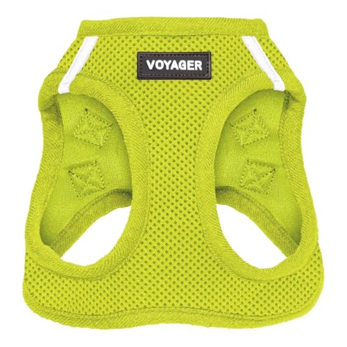 Voyager Step-In Air Hundegeschirr by Best Pet Supplies - All Weather Mesh Step in Vest Harness für kleine und mittlere Hunde, Limettengrün, size L - Brust 45-52 cm von Best Pet Supplies