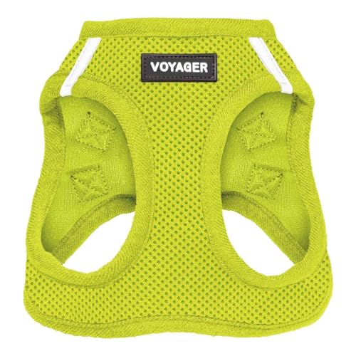 Voyager Step-In Air Hundegeschirr by Best Pet Supplies - All Weather Mesh Step in Vest Harness für kleine und mittlere Hunde, Limettengrün, size S - Brust 37-40 cm von Best Pet Supplies