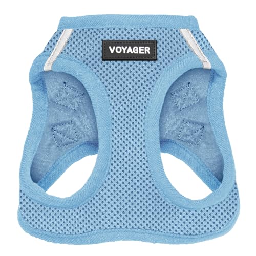 Voyager Step-In Air Hundegeschirr by Best Pet Supplies - All Weather Mesh Step in Vest Harness für kleine und mittlere Hunde, Babyblau, size XL - Brust 52-58 cm von Best Pet Supplies