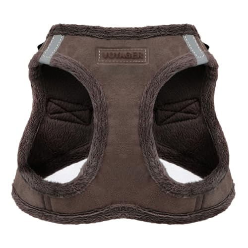 Voyager Step-in Plush Dog Harness - Soft Plush Step In Vest Harness for Small and Medium Dogs by Best Pet Supplies - Chocolate Suede, XS (Chest 33-36.8cm) von Best Pet Supplies