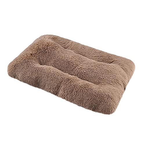 Bestenrose Plüsch HundeBett Quadrat Weiches Haustierbett Mittelgroße Hunde Hundesofa Waschbar Hundekissen Hundematratze Hundeliege Flauschig Warme Katzen Matte für Sofa und Couch (L(108x73cm), Kamel) von Bestenrose