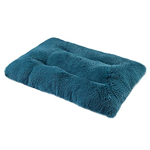 Bestenrose Plüsch HundeBett Quadrat Weiches Haustierbett Mittelgroße Hunde Hundesofa Waschbar Hundekissen Hundematratze Hundeliege Flauschig Warme Katzen Matte für Sofa und Couch (L(108x73cm), Türkis) von Bestenrose