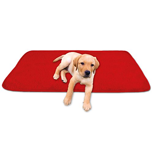 Bestgoodies Tierdecke Haustierdecke Kuscheldecke Hundebett Katzendecke (Lammflor - Design / 70x100 cm/rot - Salsa) von Bestgoodies