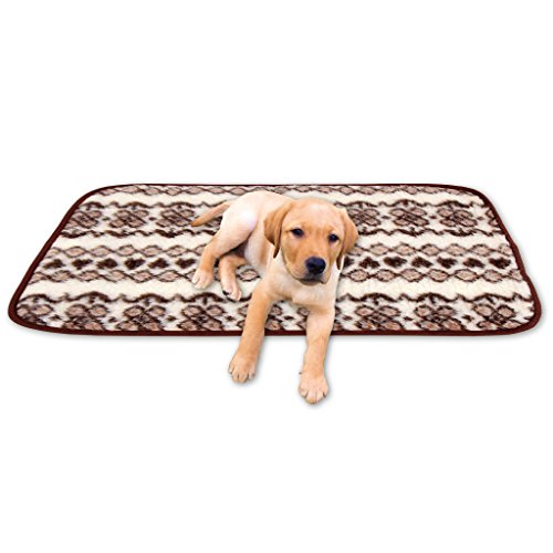 Bestgoodies Tierdecke Haustierdecke Kuscheldecke Hundebett Katzendecke (Lammflor - Design / 90x140 cm/Creme - Gemustert) von Bestgoodies