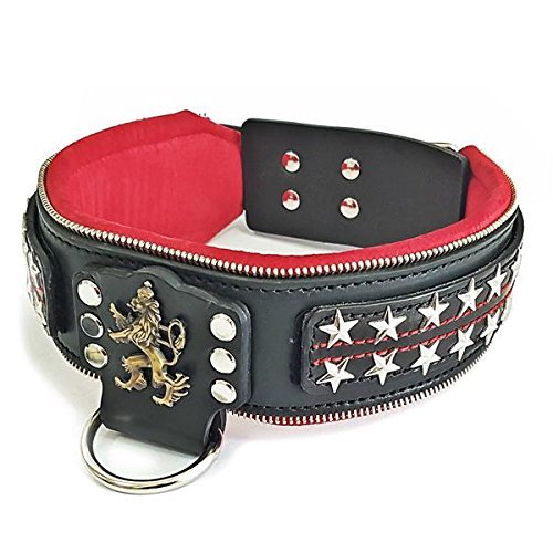 Bestia "General Lederhalsband mit austauschbaren Designs. 6,3 cm breit! Nur für große Hunde, Dogo, Rottweiler, Presa, Bulldog, Pitbull, Bully, Amstaff, Cane Corso. 100% Leder, Handgefertigt in Europa von Bestia