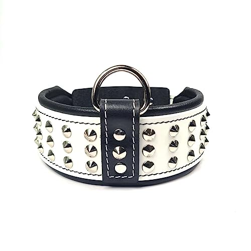 Bestia "Star Nietenhalsband für große Hunde. 100% Leder. Top Design von Bestia