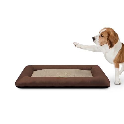 Bestlivings Selbstheizende Tierdecke (Braun / 80x55x8cm) - ÖKO TEX 100 - Hundebett, Katzenbett, thermoisolierende, kuschelig weiche, waschbare Haustierdecke von Bestlivings