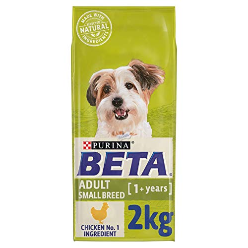 PURINA Beta Trockenfutter für ausgewachsene kleine Rassen, Huhn, 2 kg, 4 Stück von Beta