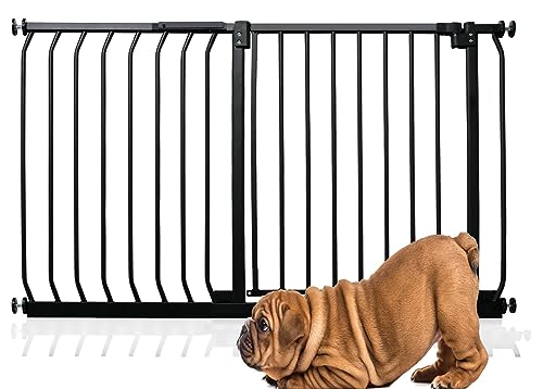 Bettacare Elite Hundegitter, 107cm - 116cm, Matt Schwarz, Druckbefestigung Hundegitter für Hunde und Welpen,Barrière Einfache Installation von Bettacare