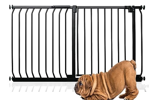 Bettacare Elite Hundegitter, 116cm - 125cm, Matt Schwarz, Druckbefestigung Hundegitter für Hunde und Welpen,Barrière Einfache Installation von Bettacare