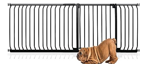 Bettacare Elite Hundegitter, 198cm - 207cm, Matt Schwarz, Druckbefestigung Hundegitter für Hunde und Welpen,Barrière Einfache Installation von Bettacare