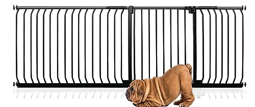 Bettacare Elite Hundegitter, 207cm - 216cm, Matt Schwarz, Druckbefestigung Hundegitter für Hunde und Welpen,Barrière Einfache Installation von Bettacare