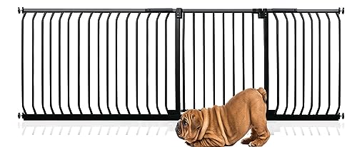 Bettacare Elite Hundegitter, 216cm - 225cm, Matt Schwarz, Druckbefestigung Hundegitter für Hunde und Welpen,Barrière Einfache Installation von Bettacare