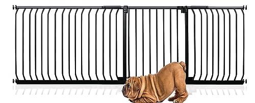 Bettacare Elite Hundegitter, 225cm - 234cm, Matt Schwarz, Druckbefestigung Hundegitter für Hunde und Welpen,Barrière Einfache Installation von Bettacare