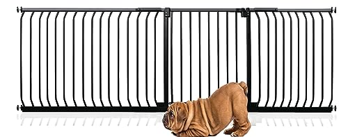 Bettacare Elite Hundegitter, 234cm - 243cm, Matt Schwarz, Druckbefestigung Hundegitter für Hunde und Welpen,Barrière Einfache Installation von Bettacare