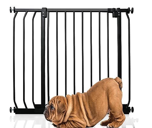 Bettacare Elite Hundegitter, 80cm - 89cm, Matt Schwarz, Druckbefestigung Hundegitter für Hunde und Welpen,Barrière Einfache Installation von Bettacare