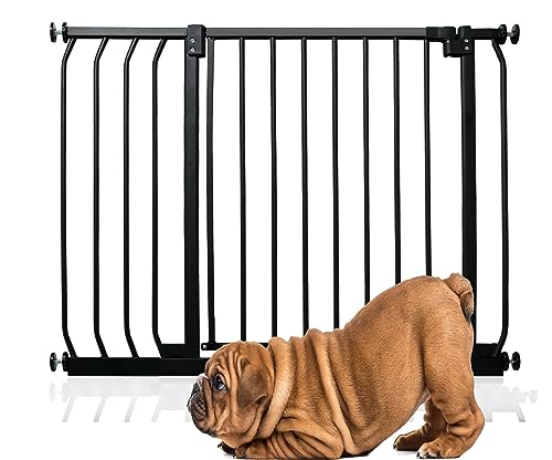 Bettacare Elite Hundegitter, 89cm - 98cm, Matt Schwarz, Druckbefestigung Hundegitter für Hunde und Welpen,Barrière Einfache Installation von Bettacare