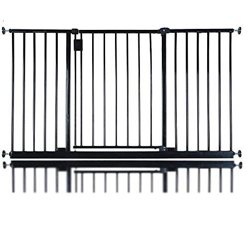 Bettacare Extragitter für breite Flure für Hunde, 134cm - 140cm, Schwarz, Hundeabsperrung mit Druckbefestigung, Sicherheitsbarriere für Welpen in Fluren und großen Räumen, Einfache Installation von Bettacare