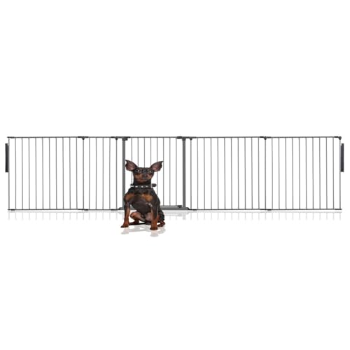 Bettacare Premium Mehrfachpaneel Flexibles Haustiergitter, bis zu 344cm Breit, Grau, 70cm Hoch, Hundegitter für Haustiere Hunde und Welpen, Welpengitter geeignet für Innen und Außenbereich von Bettacare