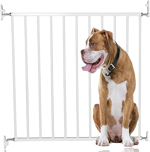 Safetots Bettacare Einzelnes Metallwelpentor, 72cm - 78,5cm, Weiß, Treppenschutzgitter für Hunde, Sicherheitsbarriere für Haustiere von Bettacare