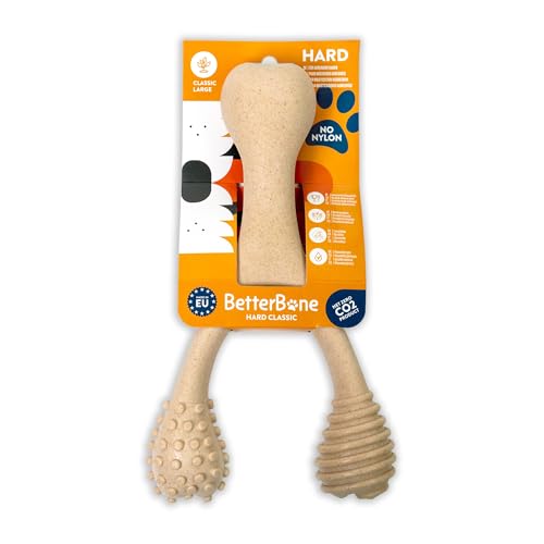 BetterBone - Hundespielzeug zum Kauen - Large Hard Classic - Veggie Kauknochen Hund Nylon- & GMO-frei auf Zellulosebasis - Kauspielzeug extra hart - neutraler Geschmack - Splitterfrei & hypoallergen von BetterBone