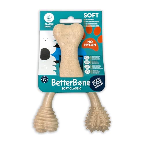 BetterBone - Hundespielzeug zum Kauen - Small Soft Classic - Veggie Kauknochen Hund Nylon & GMO-frei auf Zellulosebasis, Kauspielzeug weich neutraler Geschmack, Splitterfrei, hypoallergen & nachhaltig von BetterBone