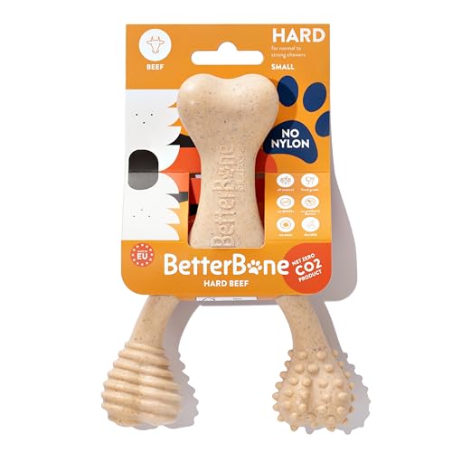 BetterBone - Natürliches, nylonfreies Kauspielzeug für Hunde - Harte Dichte - Ideal für starke bis aggressive Kauer - ungiftig, fördert die Zahngesundheit, splitterfest, nachhaltig hergestellt von BetterBone