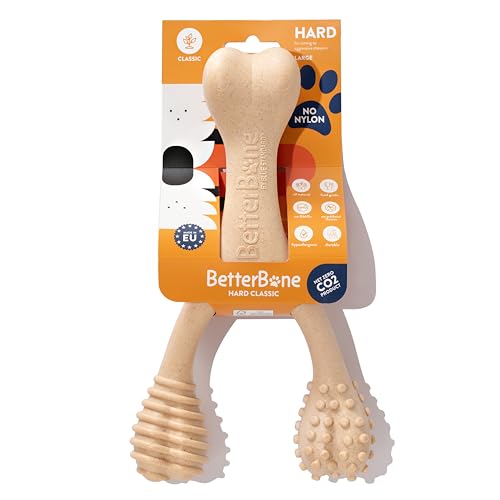 BetterBone Robust – nachhaltiges, natürliches, hypoallergenes Hundespielzeug für Aggressive Kauer – langlebig, strapazierfähig, super stark, Harte Zahnkauknochen für kleine, mittelgroße und große von BetterBone