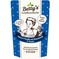 Betty's Landhausküche Frischebeutel Huhn und Forelle mit Borretschöl 12x 100g für Katze von Betty's Landhausküche