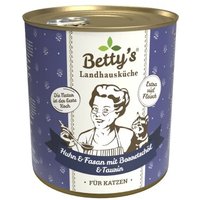 Betty's Landhausküche Huhn & Fasan mit Borretschöl 6 x 800g für Katze von Betty's Landhausküche