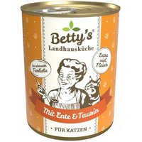 Betty's Landhausküche mit Ente & Taurin 6 x 400g für Katze von Betty's Landhausküche