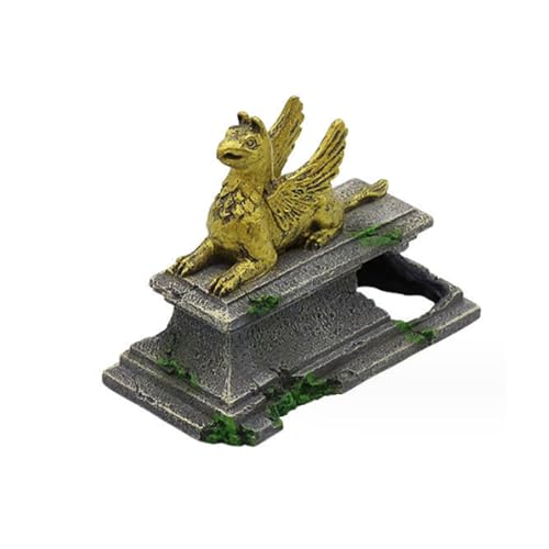 Vintage Buddha Skulptur für Aquarium Reptilien Tank Harz dekorative Ornament für amphibische Reptilien Haustiere und Fische Verstecke Lebensräume und Zucht Nester von Beue