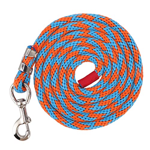 10ft Nylon Lead Ropes for Horses, Lunge Line with Alloy Snap Link for Livestock Dog (Blue Orange) von Beufee