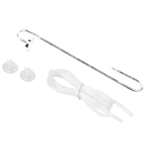 Aquarium-Sauerstoffdiffusor, Fischglas-Co2-Zerstäuber, U-förmiger Aquarium-Luftverfeinerer, Fischglas-Luftdocht-Diffusor, Edelstahl-Aquarium-Verfeinerer (Mirror stainless steel regular version 25cm) von Beufee