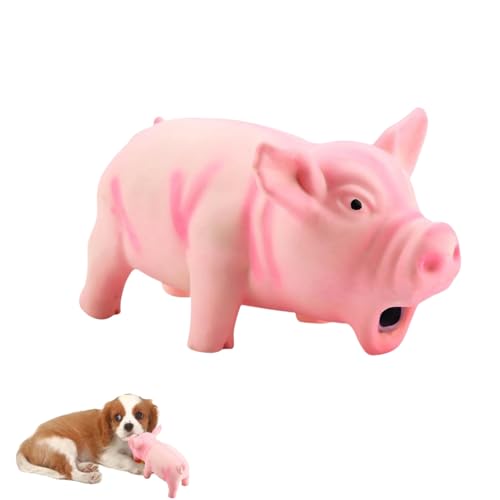 Beufee Kauspielzeug für Hunde, quietschendes Schwein, Hundespielzeug, rosa Schwein, Latex-Welpenspielzeug, hupendes Schwein, Hundespielzeug, Haustier-Kauspielzeug, grunzendes (Pink) von Beufee