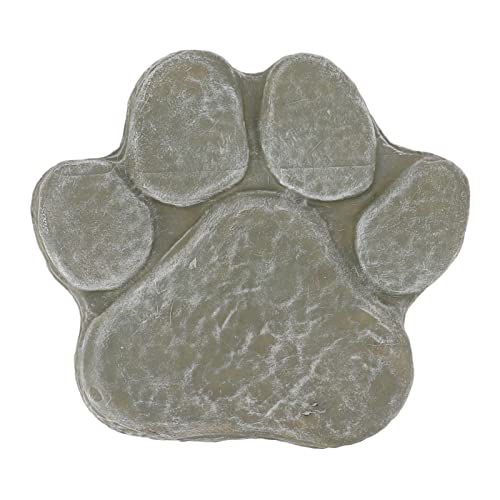 Beufee StonDog Pfotenabdruck-Gedenkstein, DIY-Schriftzug, Hunde-Grabmarker, Haustier-Denkmal für den Rasen, Hunde-Gedenkstein, Haustier-Grabmarkierungen für den Garten (Mossy Green) von Beufee