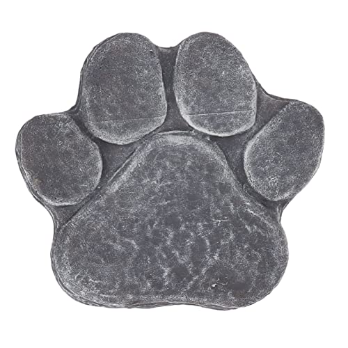 Beufee StonDog Pfotenabdruck-Gedenkstein, DIY-Schriftzug, Hunde-Grabmarker, Haustier-Denkmal für den Rasen, Hunde-Gedenkstein, Haustier-Grabmarkierungen für den Garten (Rock Grey) von Beufee