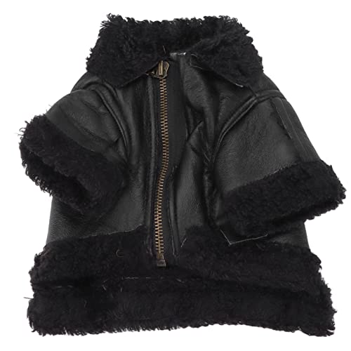 Haustierkleidung, Herbst-Winter-Hundelederjacke, Mäntel für kaltes Wetter, dick, Winddicht, Wintermode, Motorradmäntel für Hunde (XL) von Beufee