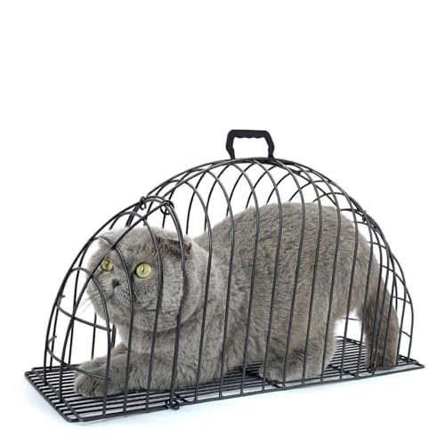 Katzen-Badekäfig, Katzen-Nageltrimmkäfig, Mehrzweck-Haustier-Duschkäfig, tragbarer Katzenpflegekäfig, Katzentrocknerkäfig für kleine Katzen (Large) von Beufee