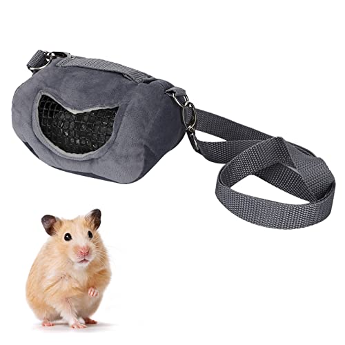 Meerschweinchen-Tragetasche, Meerschweinchen-Reisekäfig, Kleintier-Igel, atmungsaktive Hamstertasche mit verstellbarem Schultergurt für Meerschweinchen, Vögel, Bärtiger (Medium Size) von Beufee