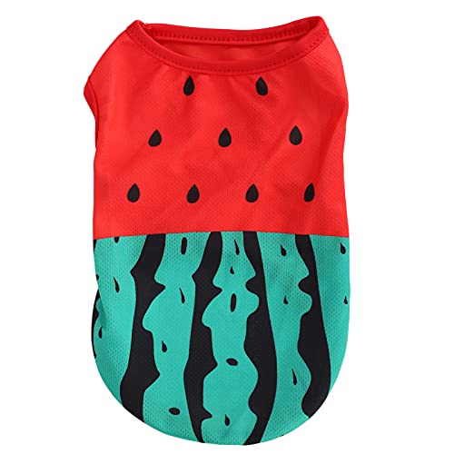 Sommer-Haustier-Wassermelonen-Kleidung, nicht klebrig, leicht, ärmellos, T-Shirt, schnell trocknend, Hundeweste, Hundekühlweste, Haustier-Kühlweste (L) von Beufee