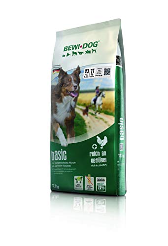 BEWI DOG Basic [12,5 kg] Hundefutter | Trockenfutter für Hunde | ohne Weizen & Soja | 80% tierisches Eiweiß | für große, mittlere & Kleine Rassen von Bewi Dog