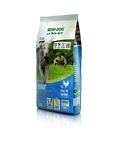 BEWI DOG Junior [0,8 kg] Hundefutter Trockenfutter für junge Hunde ab 4. Monat ohne Weizen & Soja 80% tierisches Eiweiß, 3er Pack (3 x 0,8 Kg) von Bewi Dog