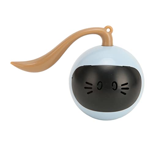 Automatisches Katzenballspielzeug, Beweglicher Katzenball mit Intelligenter Berührung und LED-Leuchten, 2 Stunden Spielzeit, Anhängbarer Anhänger, Wiederaufladbares Interaktives von Bewinner