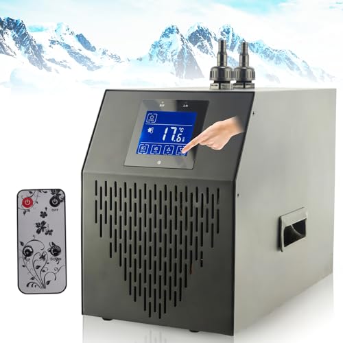 Bewinner Aquarium Wasserkühler mit Touchscreen und Fernbedienung – 42 Gallonen, 1/10 PS, Geräuscharmes Wassertank Eisbad-Kühlsystem für Axolotl Fische von Bewinner